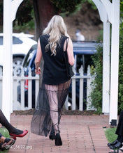 Load image into Gallery viewer, Noir Polka Dot Lace Maxi Skirt