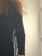 Load image into Gallery viewer, Echo One-Sleeve Fringe Dress