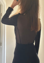 Load image into Gallery viewer, Noir Deep-V Flare Jumpsuit