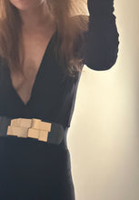 Load image into Gallery viewer, Noir Deep-V Flare Jumpsuit