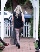 Load image into Gallery viewer, Noir Polka Dot Lace Maxi Skirt