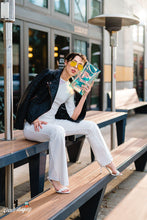 Load image into Gallery viewer, White Rolldown Flare Pants