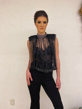 Load image into Gallery viewer, Lumière Rhinestone Fringe Top