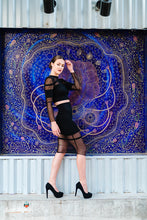 Load image into Gallery viewer, Straight Line Cutout Black Pencil Skirt