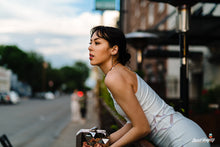 Load image into Gallery viewer, One sleeve white dress