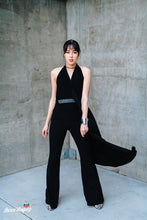 Load image into Gallery viewer, Black Rolldown Flare Pants
