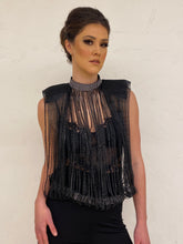 Load image into Gallery viewer, Lumière Rhinestone Fringe Top