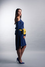 Load image into Gallery viewer, Slouchy Open Back Long Sleeve Midi Dress