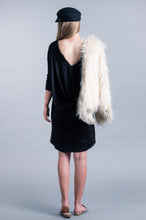 Load image into Gallery viewer, Slouchy Open Back Long Sleeve Midi Dress