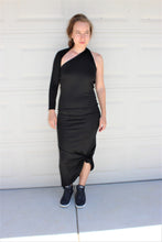 Load image into Gallery viewer, Asymmetric One-Sleeve Jersey Dress