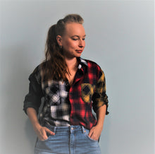 Load image into Gallery viewer, Patchwork Unisex Plaid Shirt 2