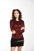 Load image into Gallery viewer, Sparkle Floral Microsuede Jacket
