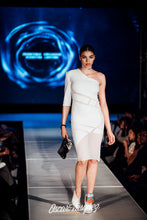 Load image into Gallery viewer, One sleeve white dress