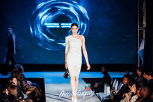 Load image into Gallery viewer, One sleeve white dress