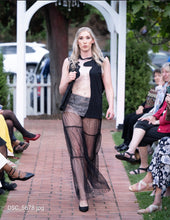 Load image into Gallery viewer, Noir Polka Dot Lace Maxi Skirt
