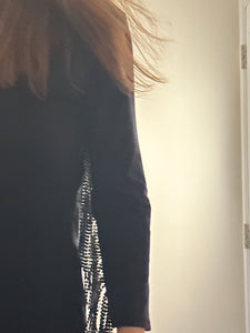 One shoulder fringe dress