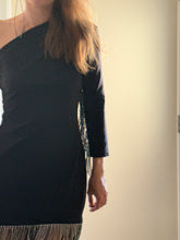 Load image into Gallery viewer, One shoulder fringe dress
