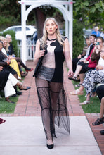 Load image into Gallery viewer, Noir Polka Dot Lace Maxi Skirt
