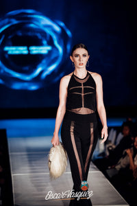 Sheer Flare Leg Pants