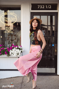 Pink A-line skirt