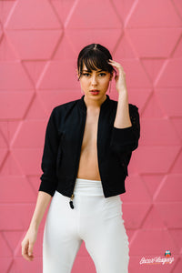 White Rolldown Flare Pants