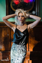 Load image into Gallery viewer, Satin Shawl Neck Cami
