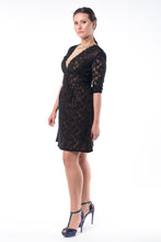 Load image into Gallery viewer, Plunging Lace Mini Dress
