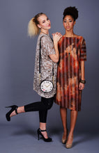 Load image into Gallery viewer, Asymmetrical Rayon Brown Burnout Tunic
