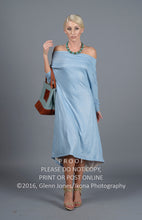 Load image into Gallery viewer, Sparkle Blue Open Back Midi Dress
