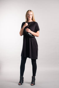 Asymmetric Boxy Knit Dress