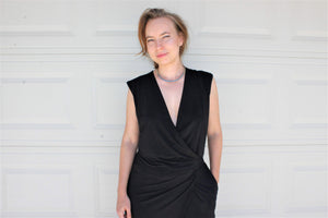 Self-tie Wrap Around Jumpsuit