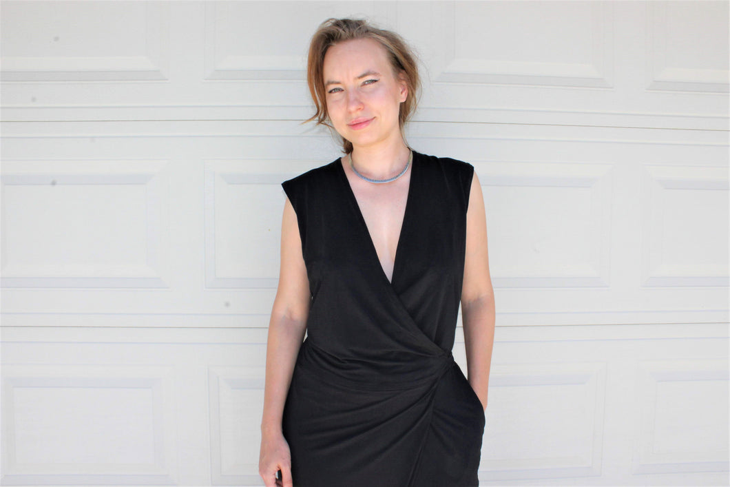 Self-tie Wrap Around Jumpsuit