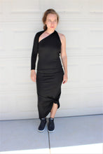 Load image into Gallery viewer, Asymmetric One-Sleeve Jersey Dress
