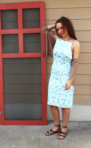Floral Strappy Open-Back Dress