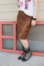 Load image into Gallery viewer, Faux Leather Sand Pencil Skirt
