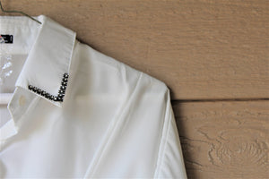 Twist-Front White Buttoned Top