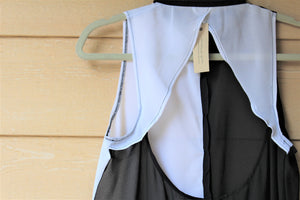 Sleeveless Black and White Chiffon Top
