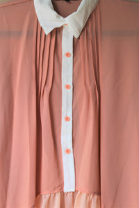 Chiffon Button-Front Blouse