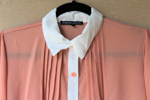 Chiffon Button-Front Blouse