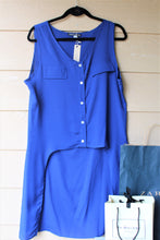 Load image into Gallery viewer, Button Up Blue High-Low Top
