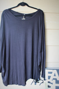 Boxy Long Sleeve Jersey Top