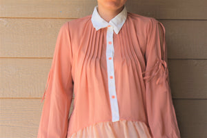 Chiffon Button-Front Blouse