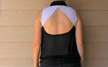 Load image into Gallery viewer, Sleeveless Black and White Chiffon Top
