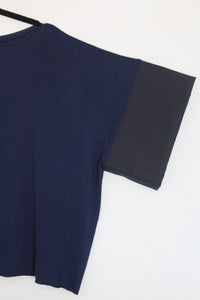Jersey Cuffed-Sleeve Top