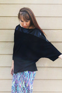 Boxy Patchwork Jersey Top