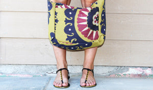 Loud Geometric Print Crossbody Tote