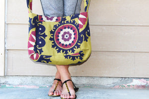 Loud Geometric Print Crossbody Tote