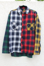 Load image into Gallery viewer, Patchwork Unisex Plaid Shirt 2
