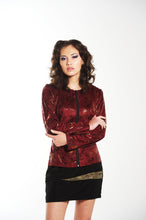 Load image into Gallery viewer, Sparkle Floral Microsuede Jacket
