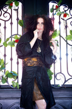 Load image into Gallery viewer, Heathered Knit Longline Microsuede Kimono Jacket

